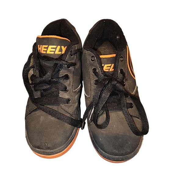 Heelys Propel Tennis shoes Orange Black youth size 2 - Picture 3 of 6